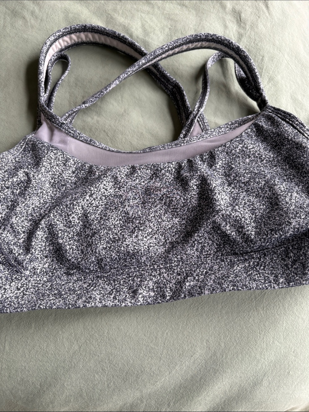 lululemon athletica Heathered Light Gray Sports Bralette